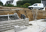 Réalisation des fondations à Francillon-sur-Roubion